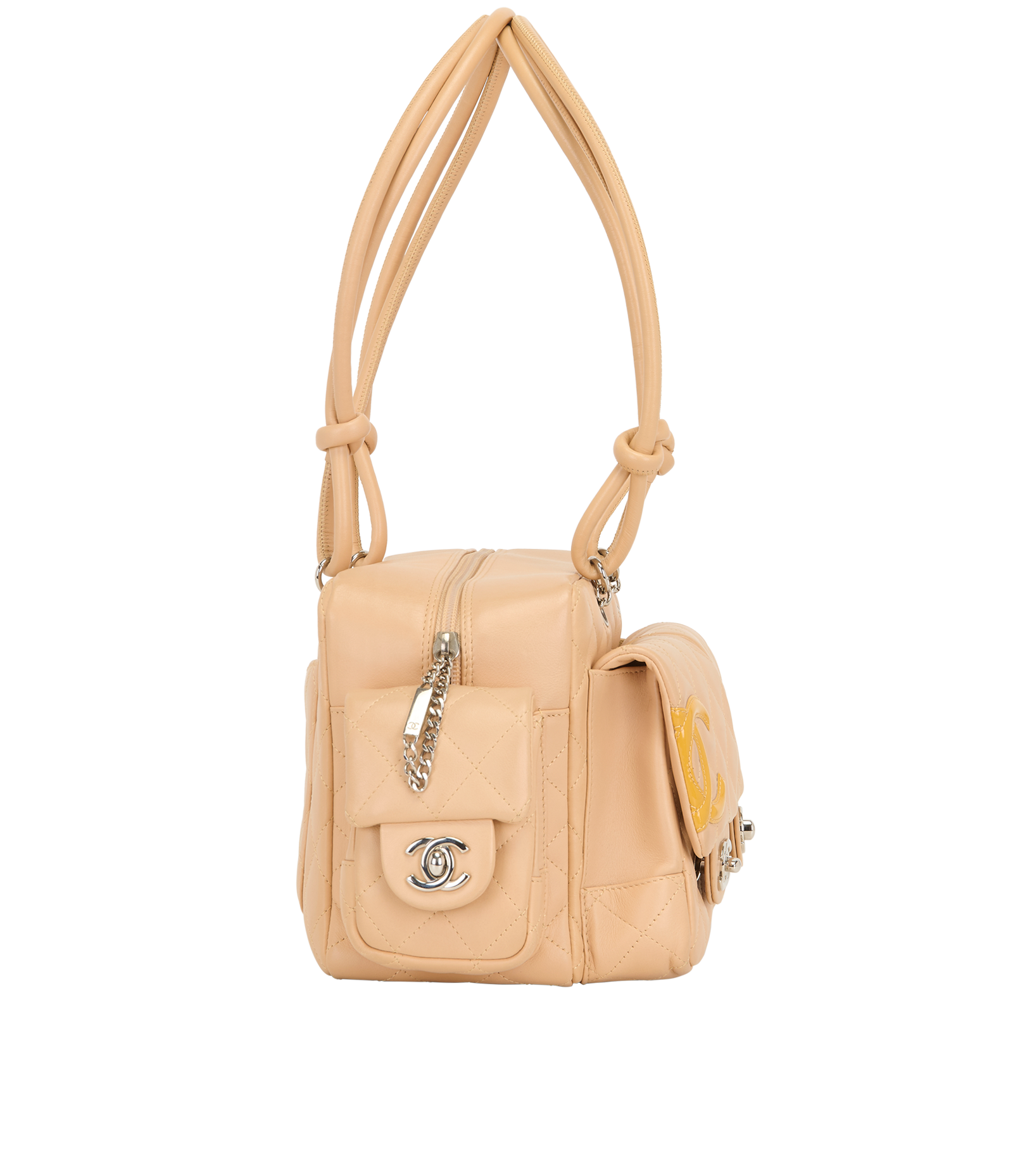 Cambon Reporter Bag, &pound;3,200, Handbags, Beige, Leather, Side view
